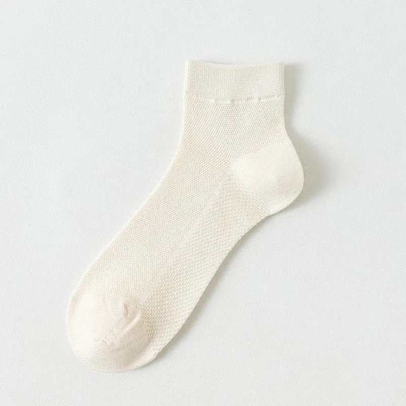 5-Pair Women's Cotton & Bamboo Fiber Socks