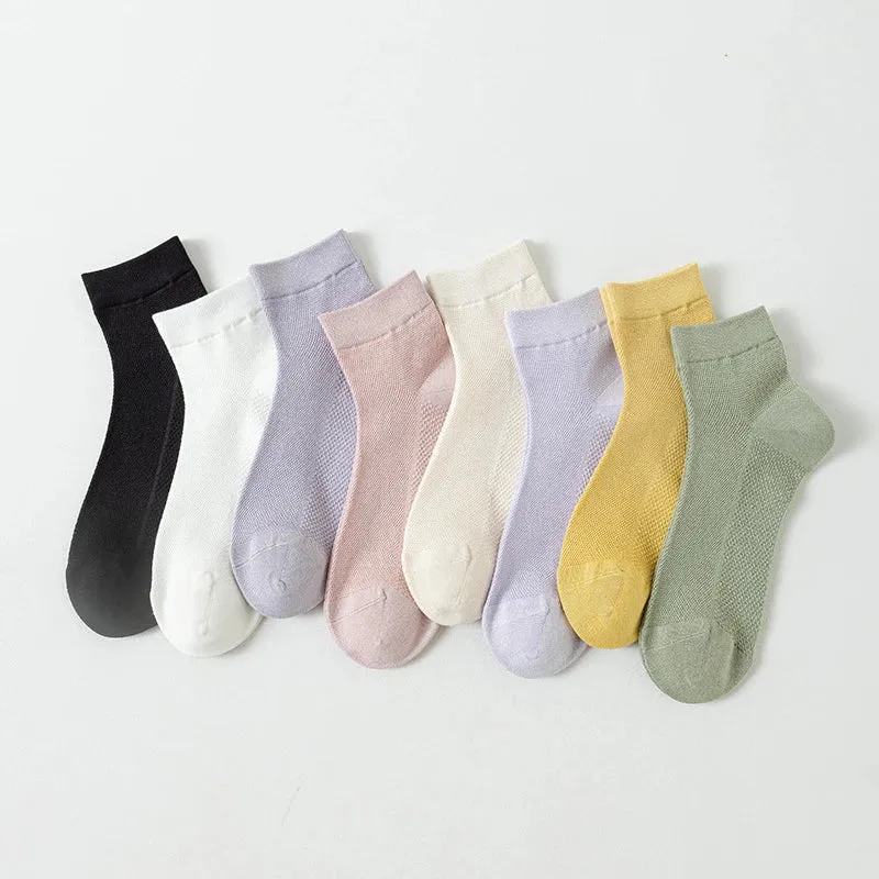 5-Pair Women's Cotton & Bamboo Fiber Socks