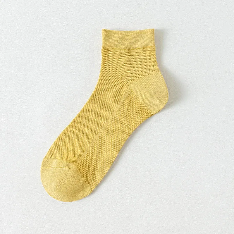 5-Pair Women's Cotton & Bamboo Fiber Socks