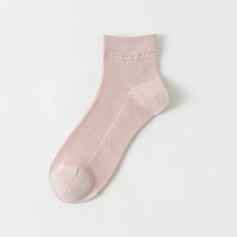 5-Pair Women's Cotton & Bamboo Fiber Socks