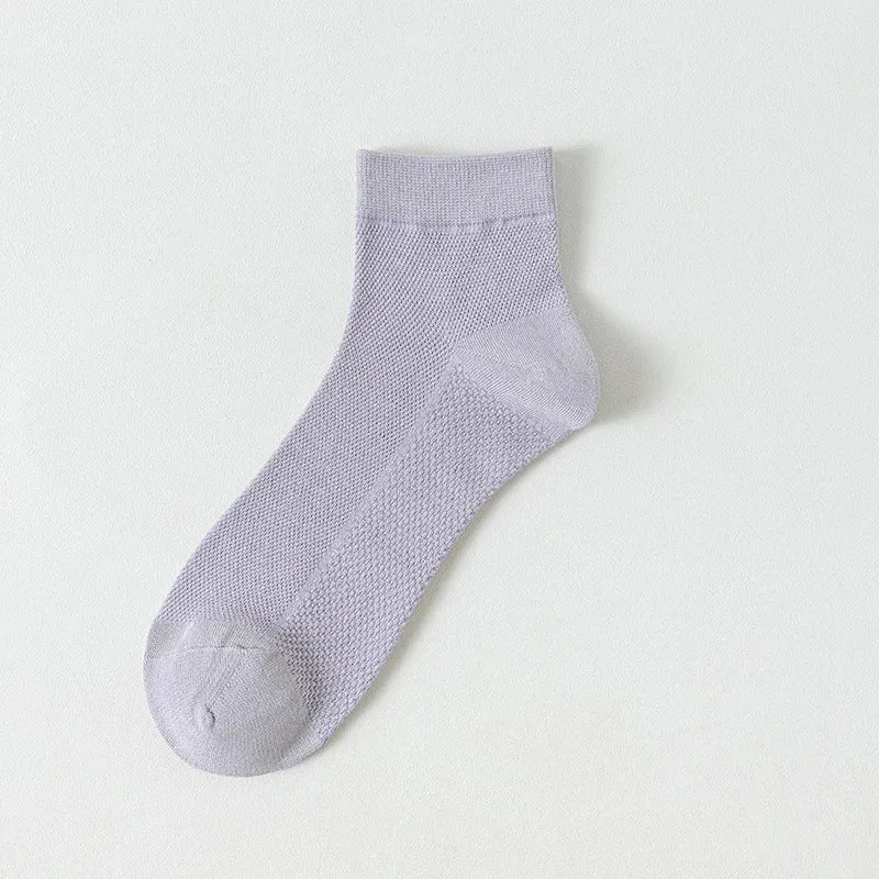 5-Pair Women's Cotton & Bamboo Fiber Socks