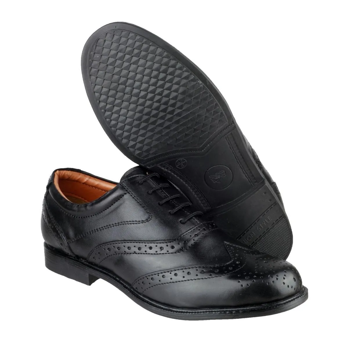 Amblers Liverpool Oxford Brogue Black