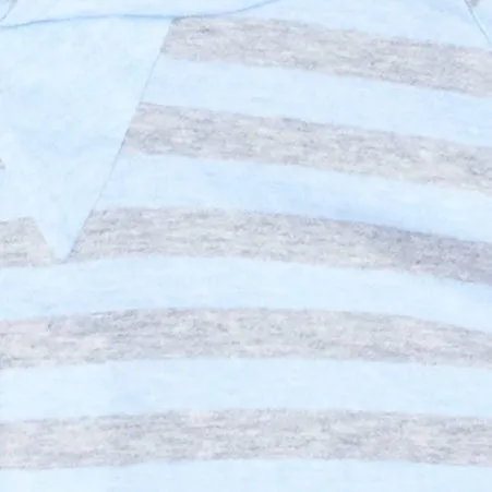 Blue Grey Striped Hoodie