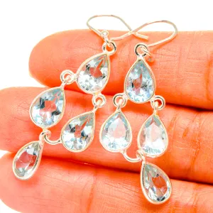 Blue Topaz Earrings 2" (925 Sterling Silver) EARR429405