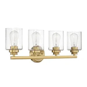 Bolden 4 Light Vanity in Satin Brass