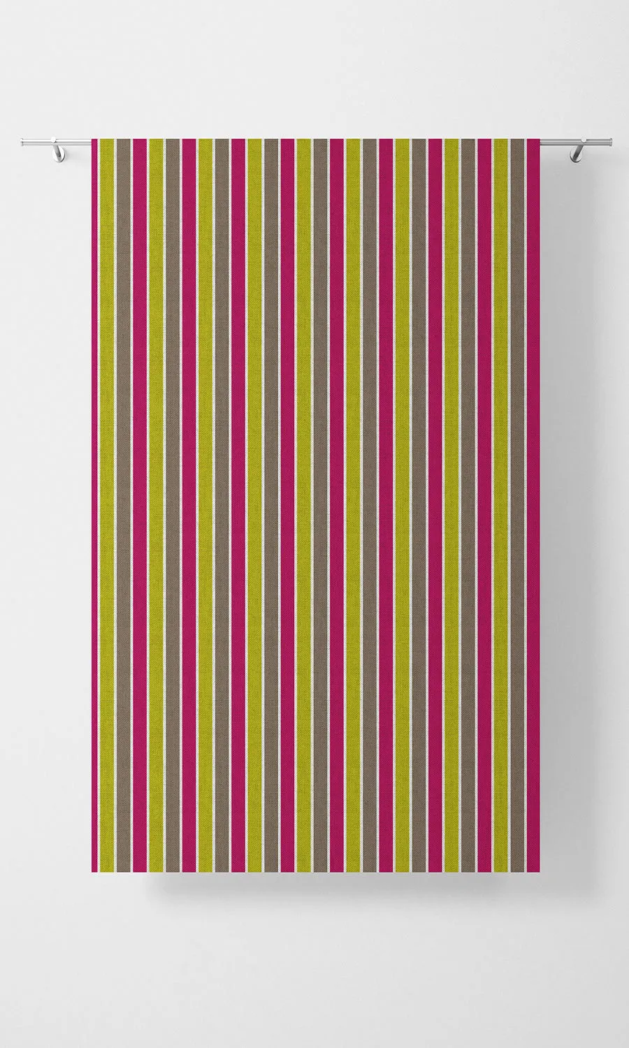 'Bridal Party' Custom Striped Print Window Shades (Pink/ Green)