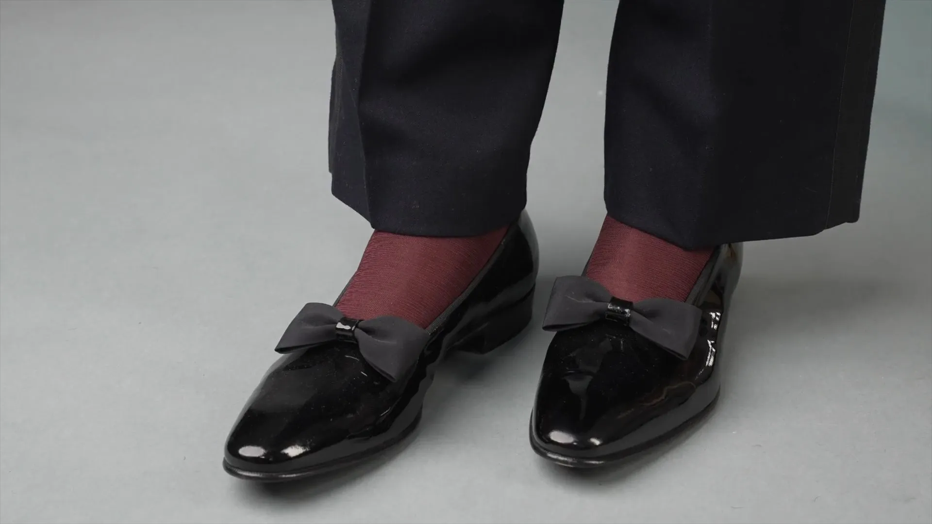 Burgundy Silk Formal Socks
