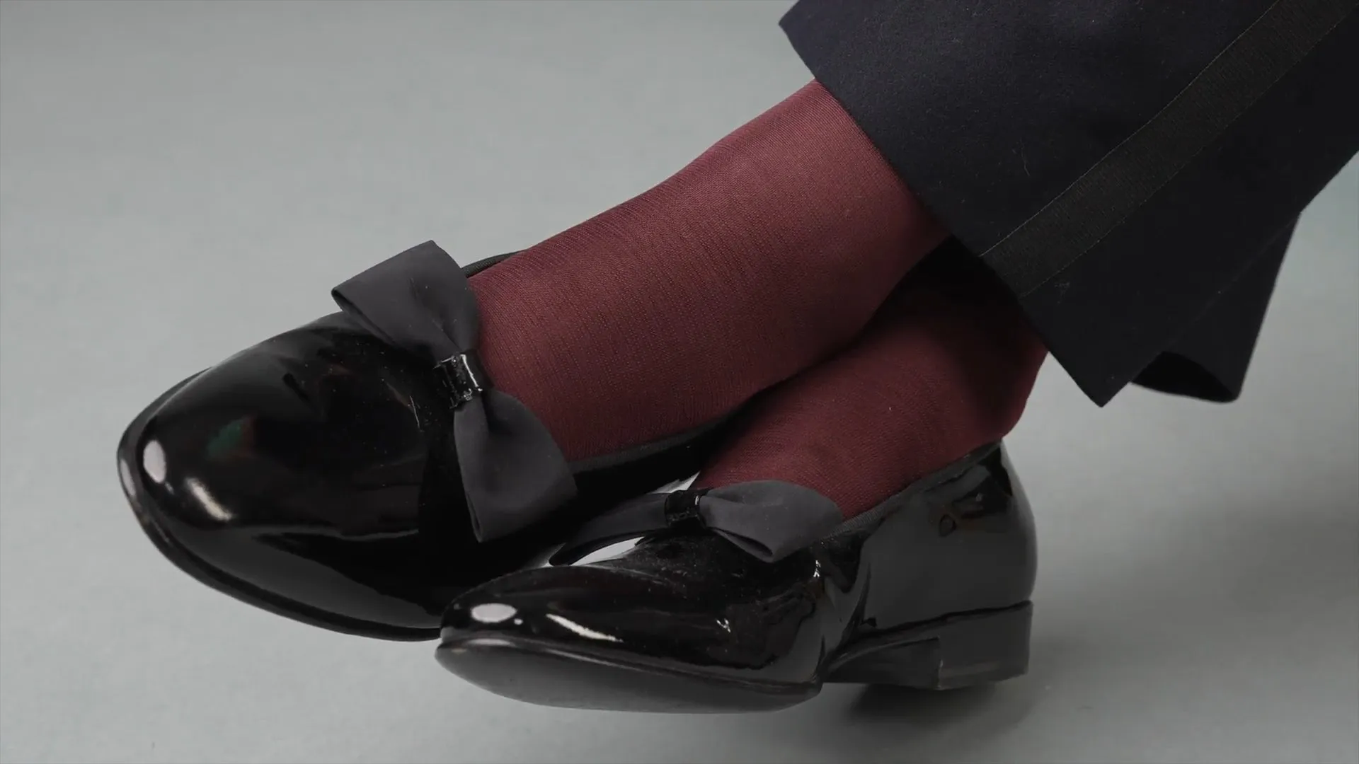 Burgundy Silk Formal Socks