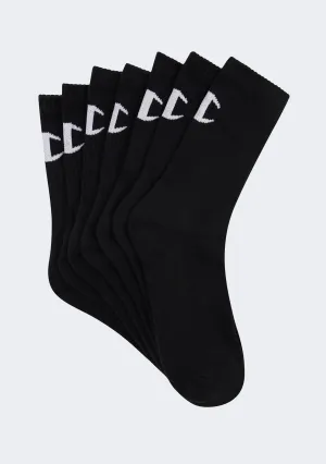 Champion Kids’ Crew Socks Black (7PK)