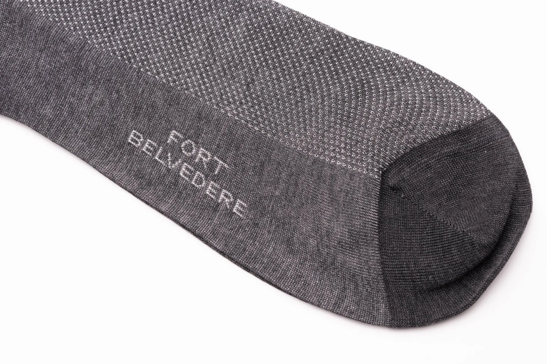 Charcoal Gray & White Two-Tone Solid Socks
