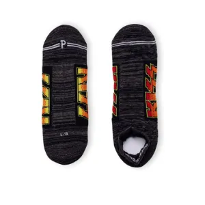 CLEARANCE - No-Show Liner Socks - Kiss - Logo - Charcoal Mix