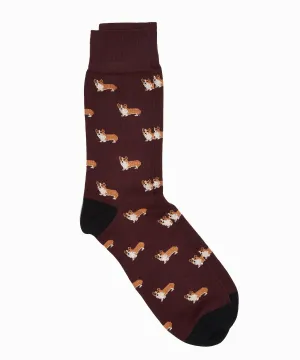 Corgi Corgi Sock in Wine