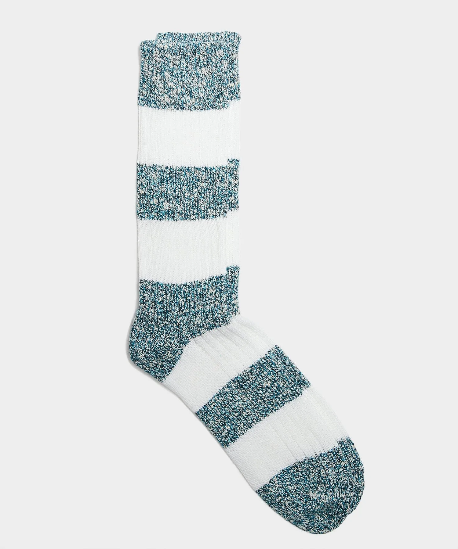 Corgi Dual Color Stripe Sock in Blue Mix