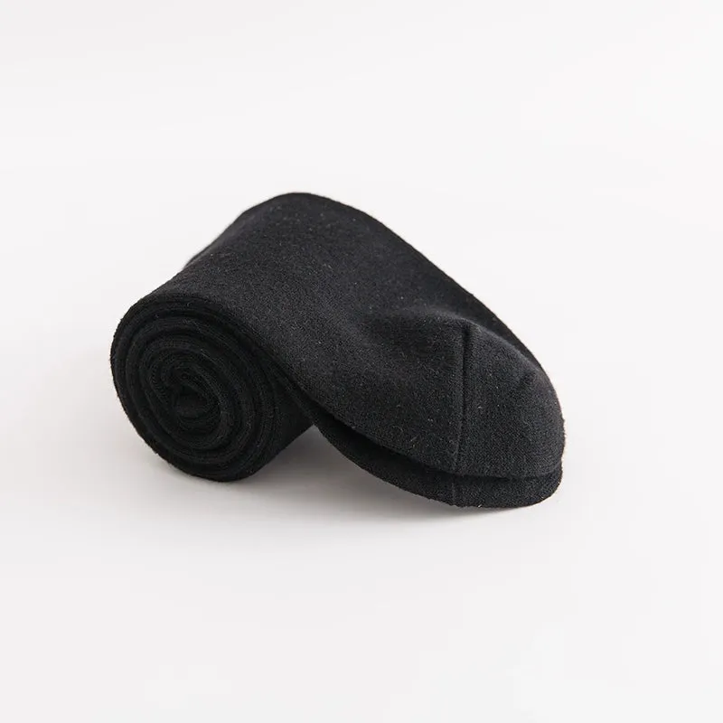 Cozy Black Wool Over-the-Knee Socks