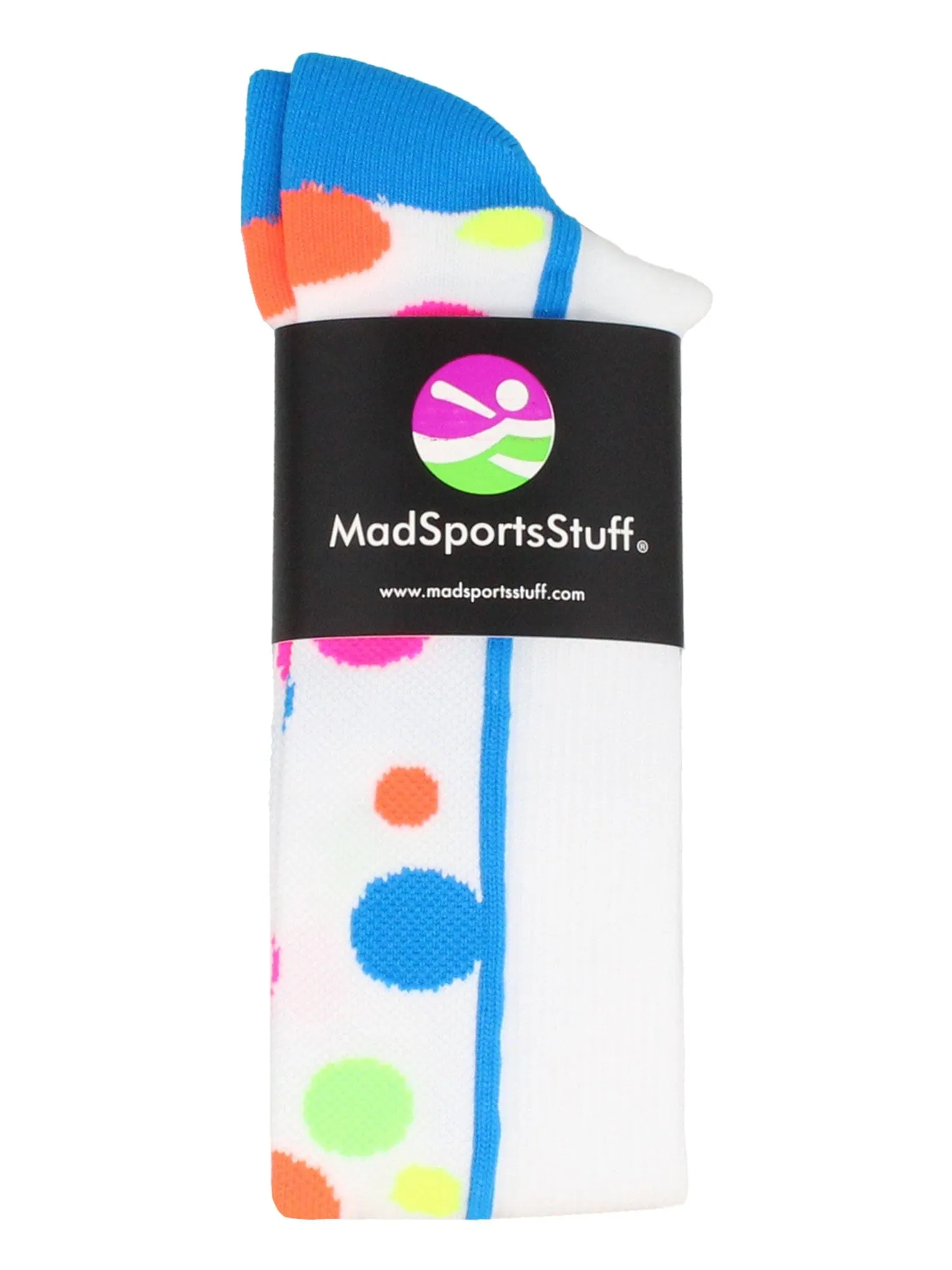Crazy Socks with Dots Over the Calf Socks Multi Colors