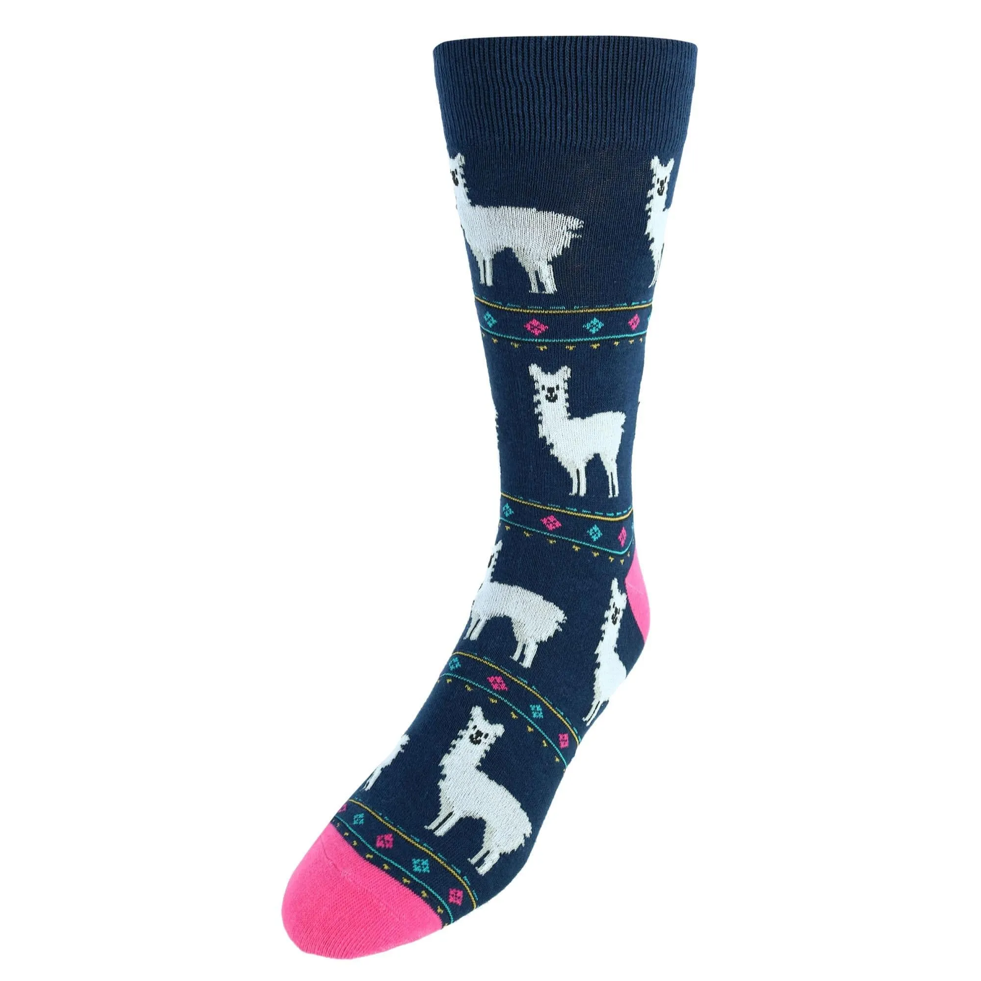 CTM® Men's Alpaca Print Novelty Socks