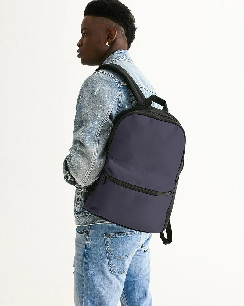 Dark Blue Gray Canvas Backpack | Dark Pale Pastel Blue Gray | C30M30Y0K80