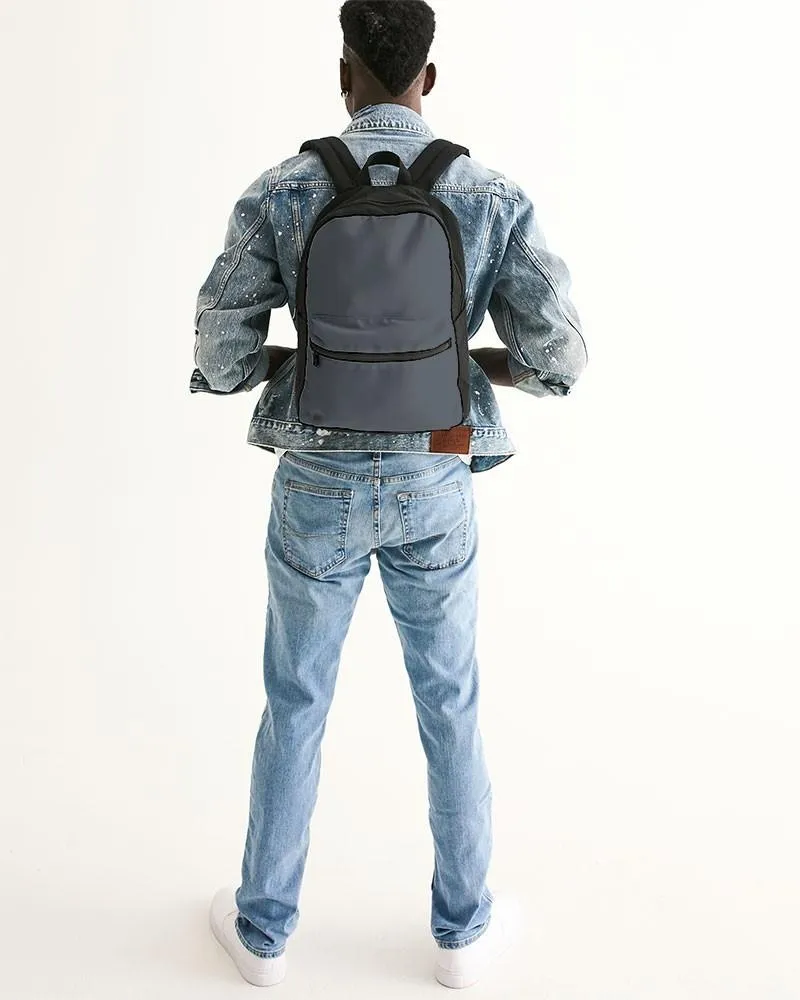 Dark Cyan Gray Canvas Backpack | Dark Pale Cyan Gray | C10M0Y0K80