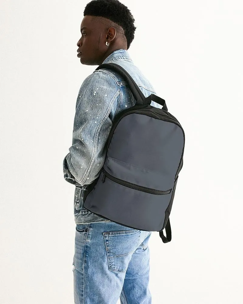 Dark Cyan Gray Canvas Backpack | Dark Pale Cyan Gray | C10M0Y0K80