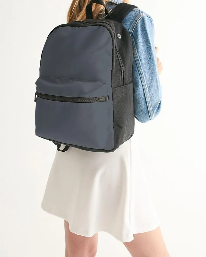 Dark Cyan Gray Canvas Backpack | Dark Pale Cyan Gray | C10M0Y0K80