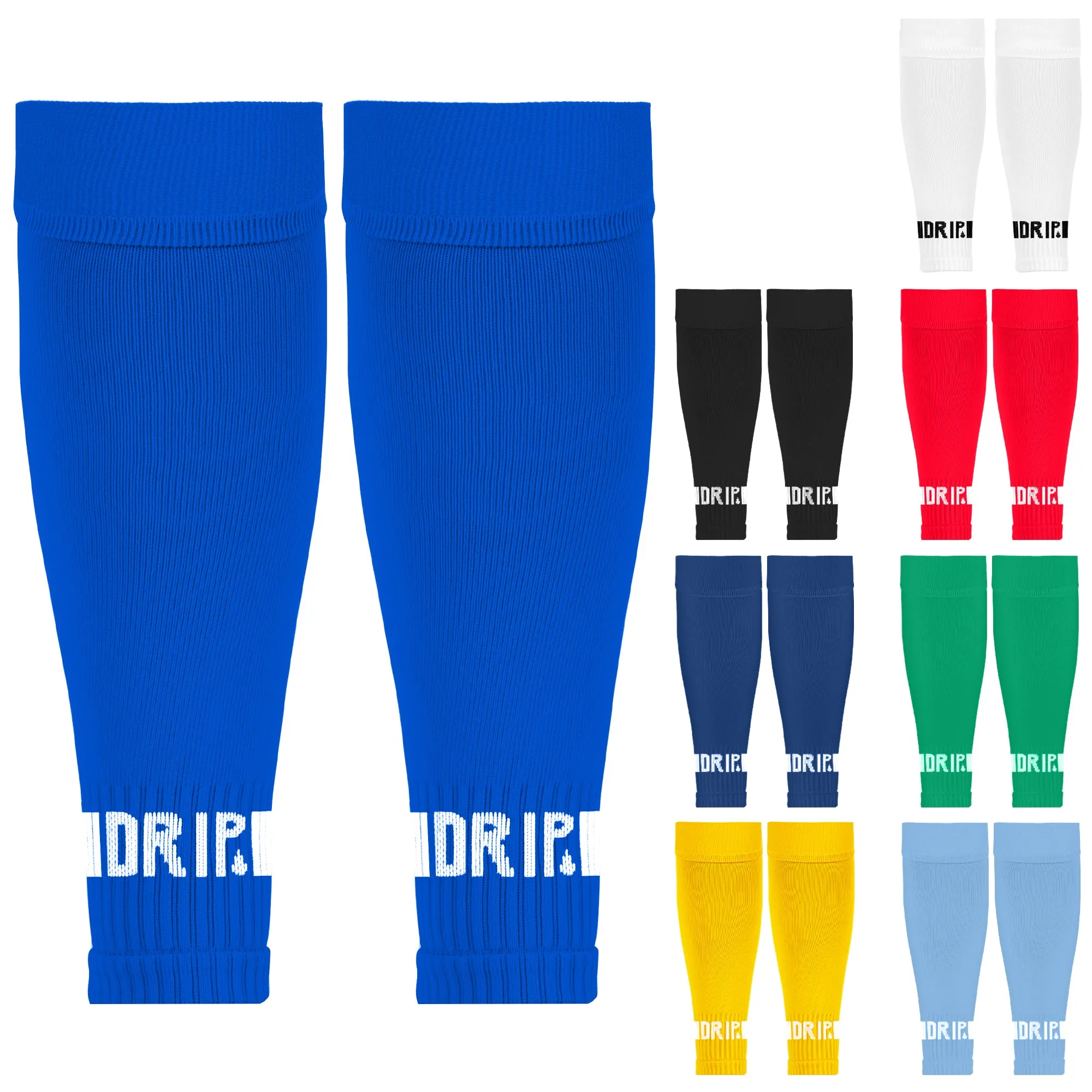DRIPsox® Sock Sleeves | To go with Grip Socks | Calf Comfort DripMesh Technology | 3 Sizes for Kids, Juniors, Women & Men (S:13C-3.5 | M:4-7.5 | L:8 )