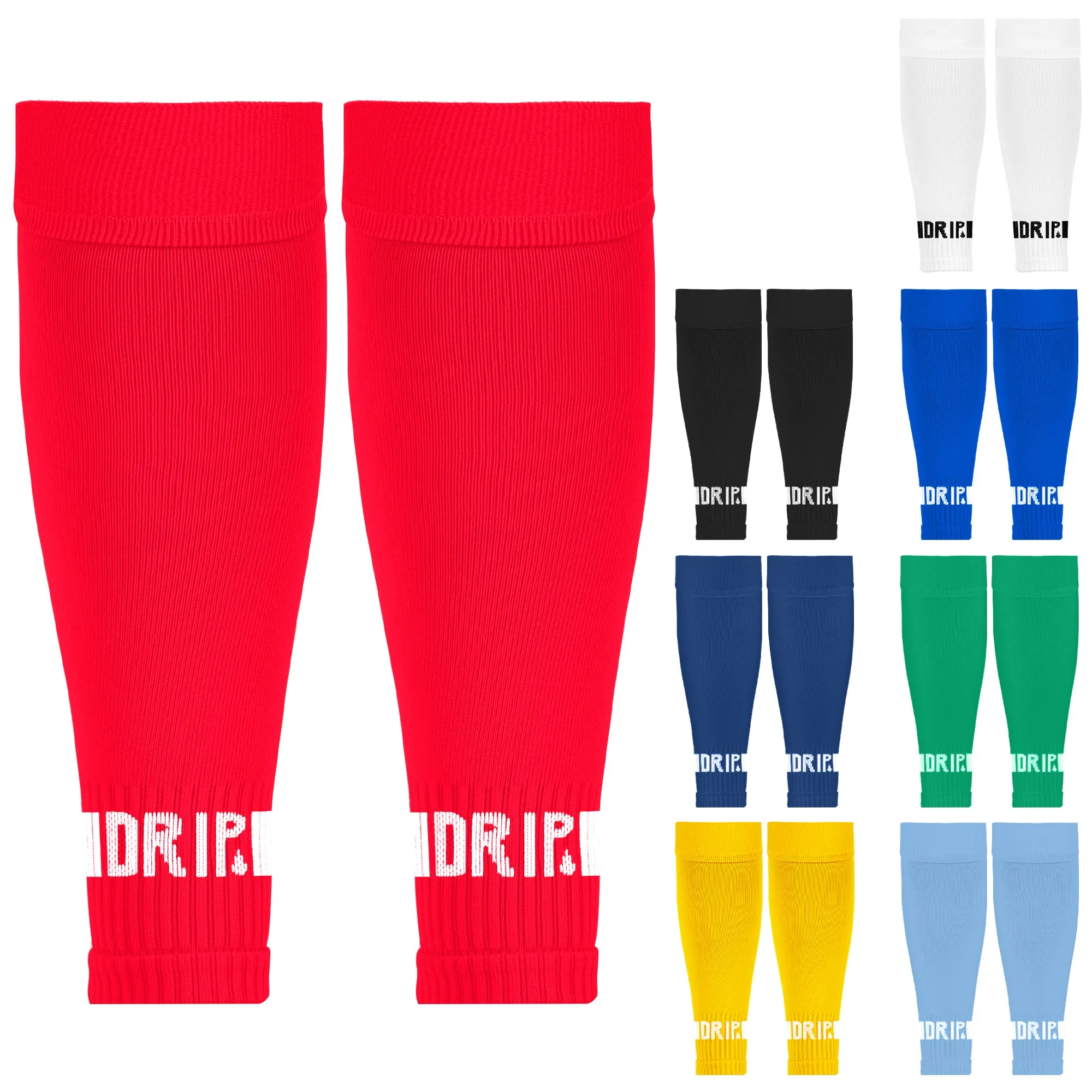 DRIPsox® Sock Sleeves | To go with Grip Socks | Calf Comfort DripMesh Technology | 3 Sizes for Kids, Juniors, Women & Men (S:13C-3.5 | M:4-7.5 | L:8 )