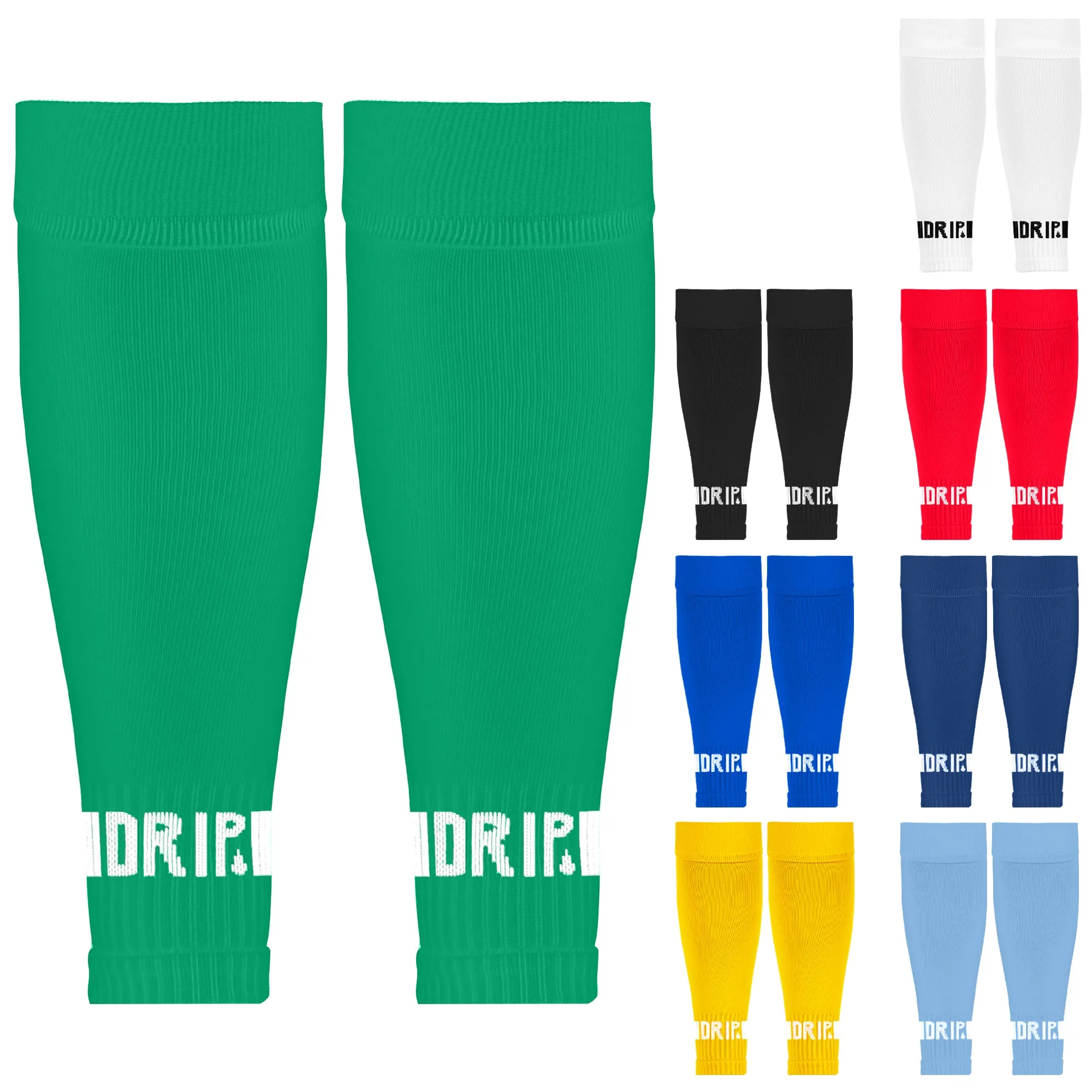 DRIPsox® Sock Sleeves | To go with Grip Socks | Calf Comfort DripMesh Technology | 3 Sizes for Kids, Juniors, Women & Men (S:13C-3.5 | M:4-7.5 | L:8 )
