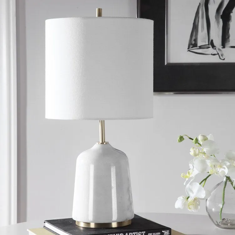 Eloise White Marble Table Lamp by Matthew Williams