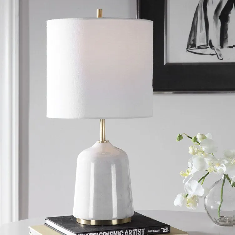 Eloise White Marble Table Lamp by Matthew Williams