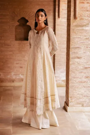 Embroidered Organza Pishwas | MB-F24-514