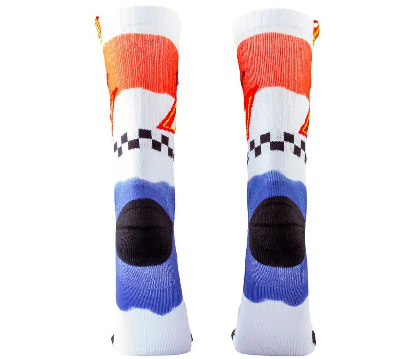 FMF Casual Socks King Of Racing White Blue