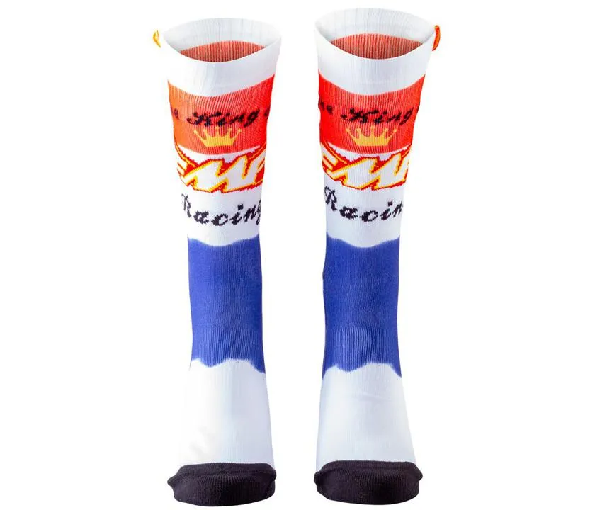 FMF Casual Socks King Of Racing White Blue