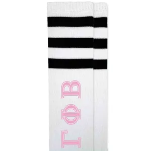 Gamma Phi Beta Printed Striped Knee High Socks