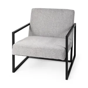 Geo Modern Gray and Black Accent or Side Chair By Homeroots