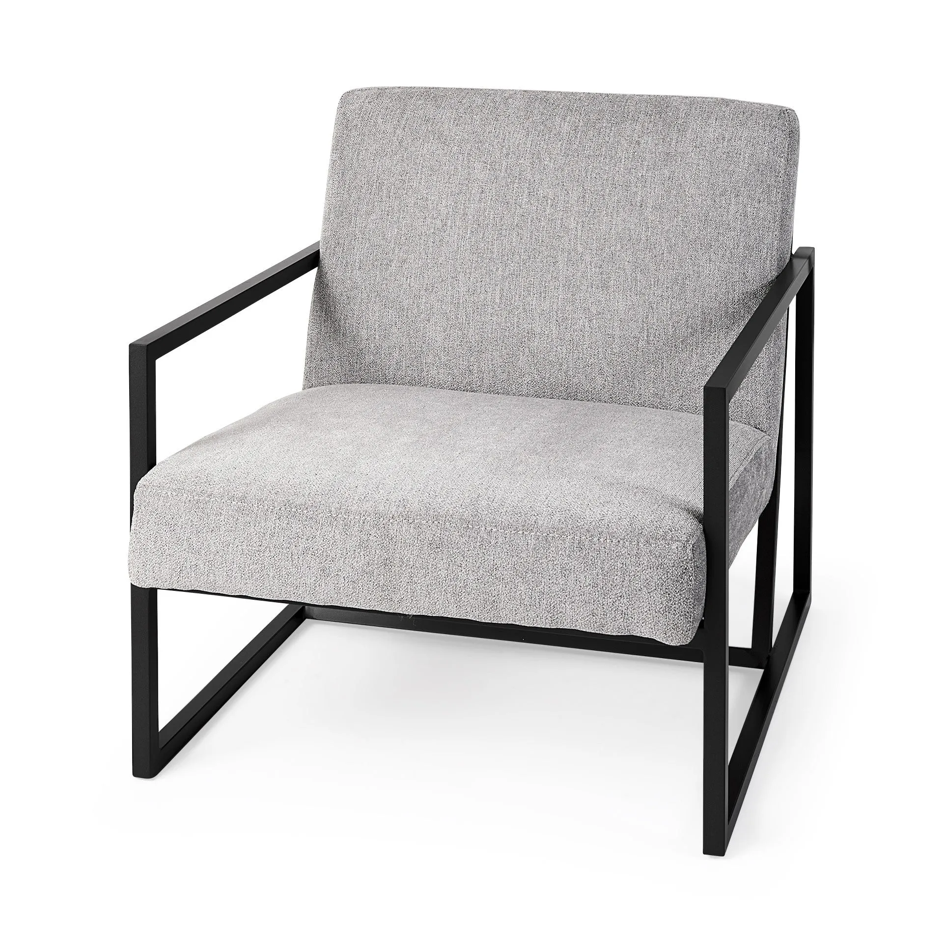 Geo Modern Gray and Black Accent or Side Chair By Homeroots