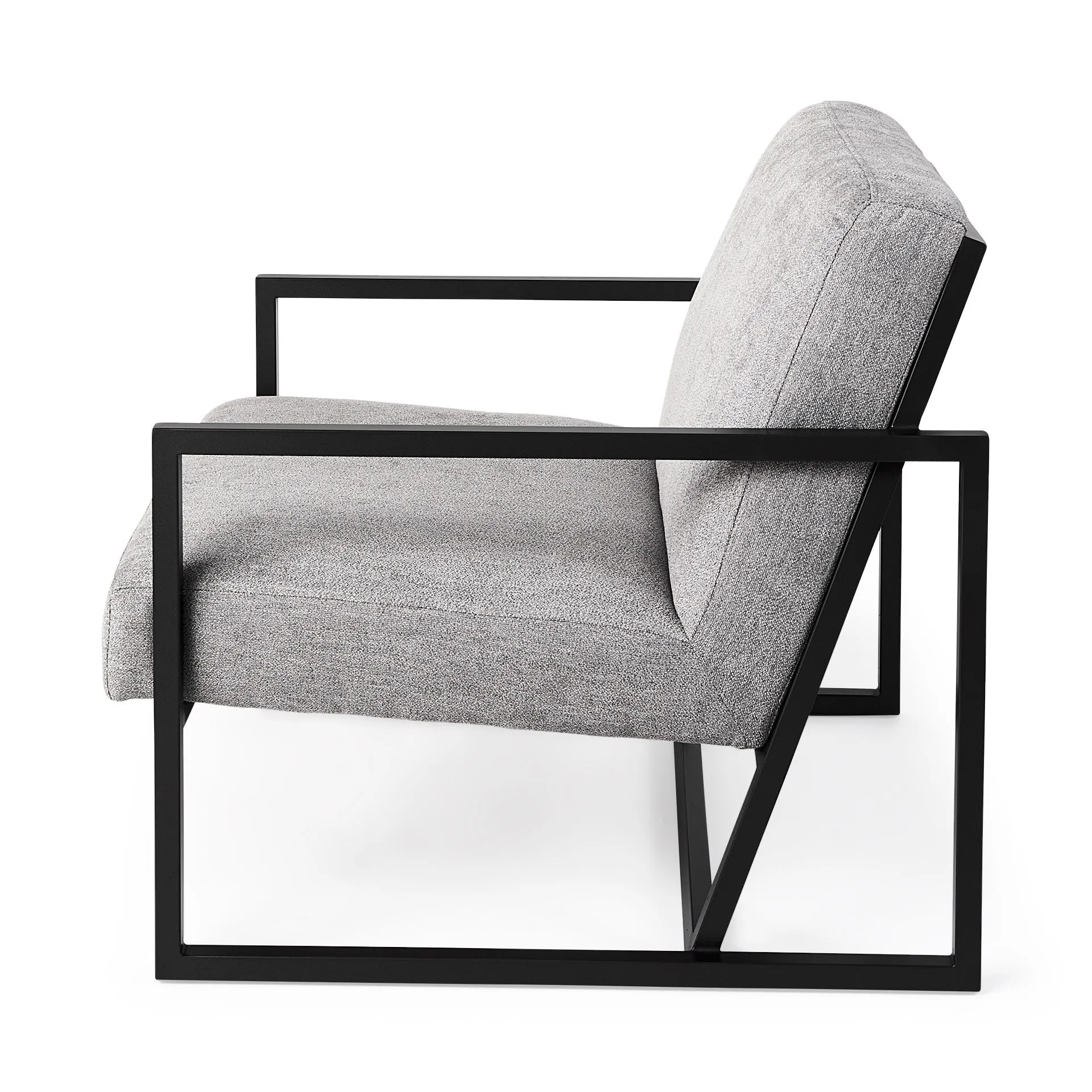 Geo Modern Gray and Black Accent or Side Chair By Homeroots