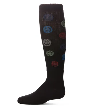 Girls' All Over Smile Knee High Socks