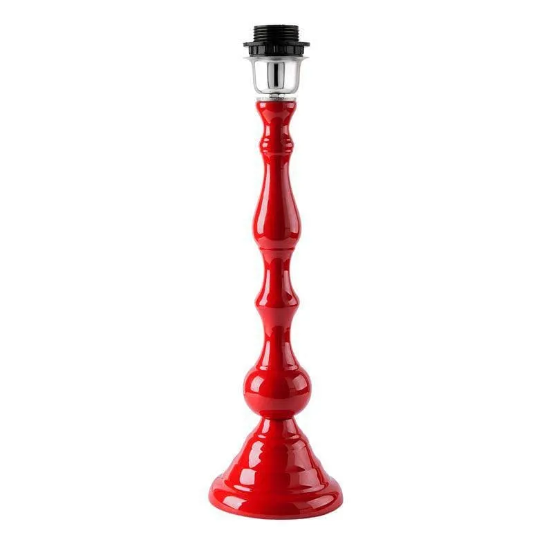 Graceful Gleam Red Table Lamp - White