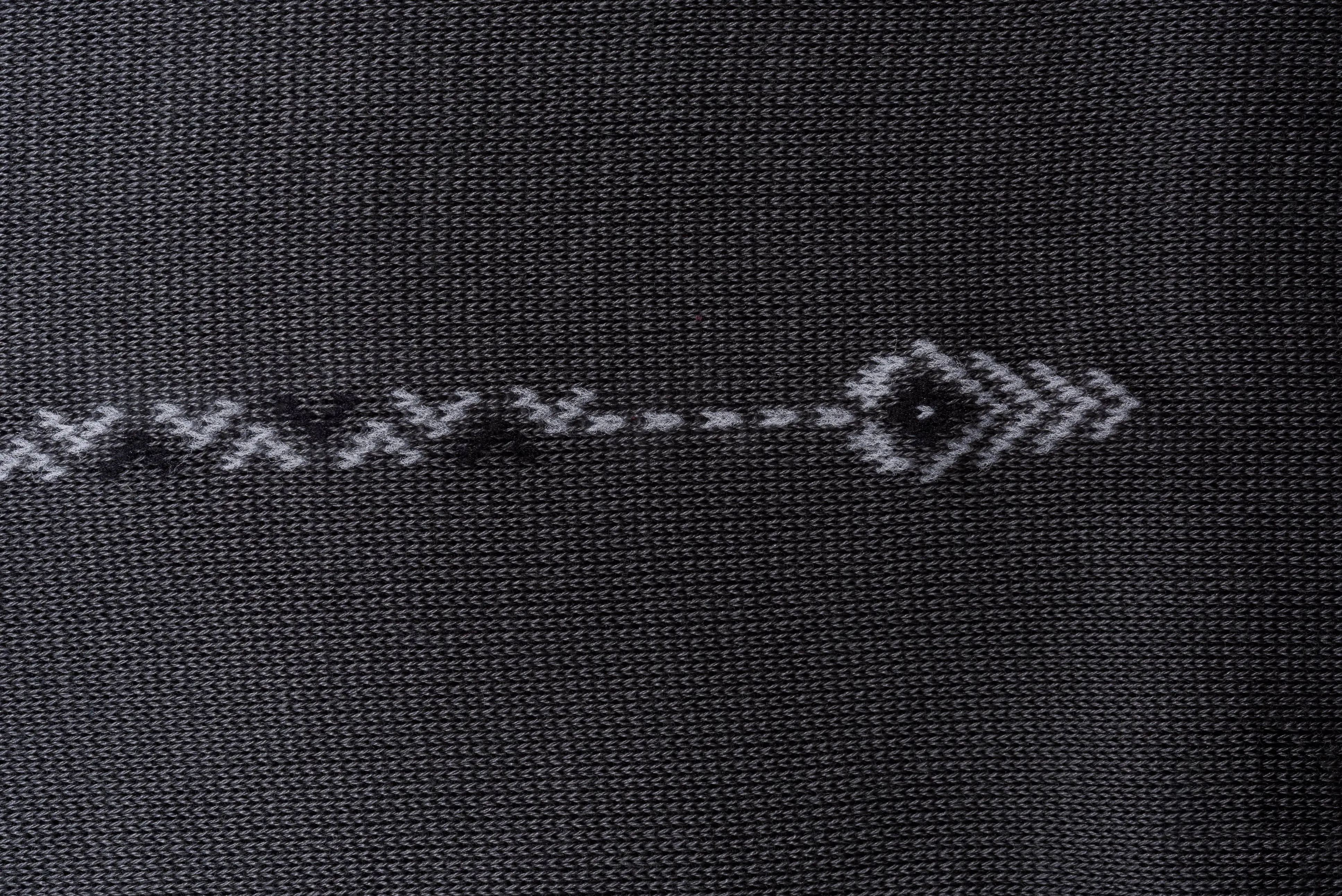 Gray Cotton Socks with Light Gray & Black Clocks