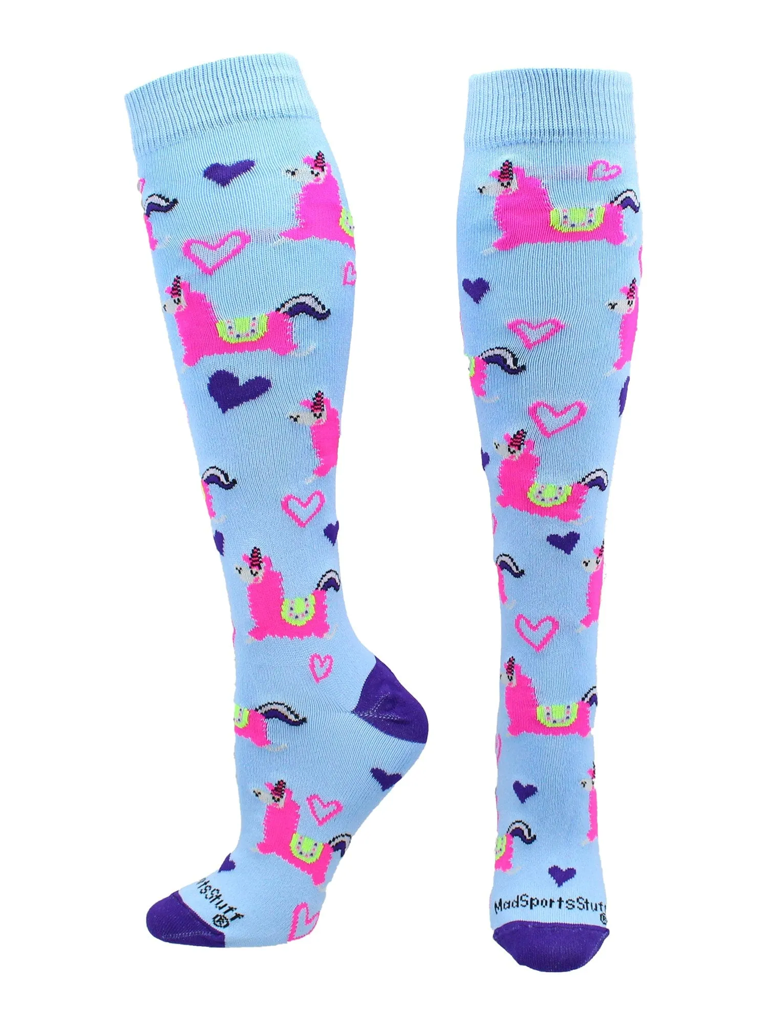 Half Llama Half Unicorn Llamacorn Athletic Socks Over The Calf