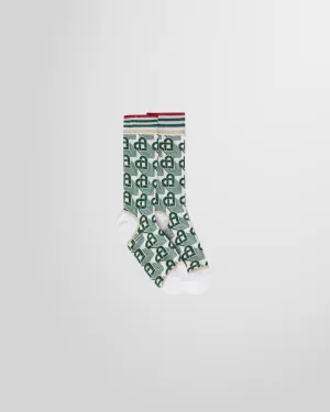 Heart Monogram Crew Sock