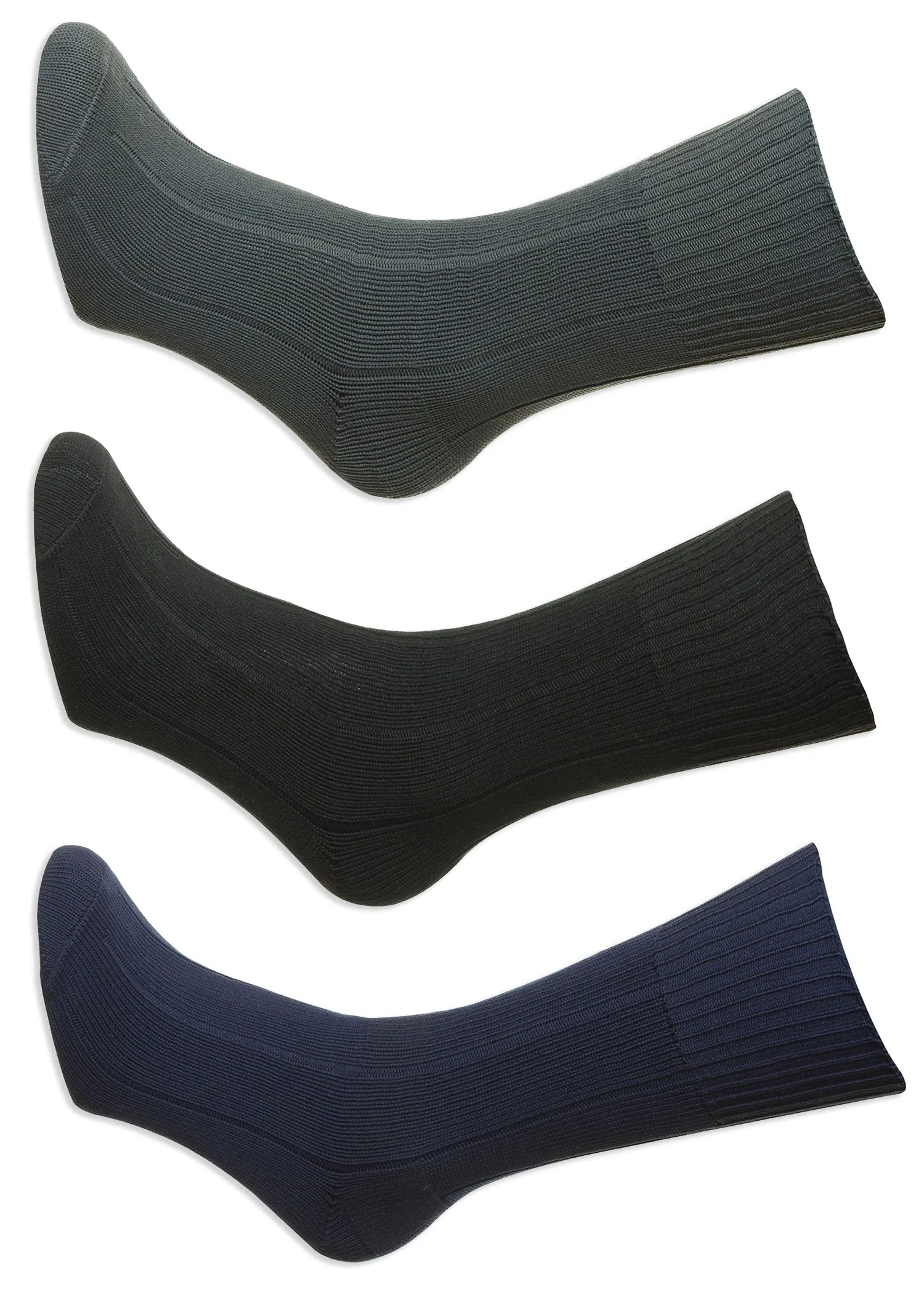HJ Indestructible Broad Rib Half Hose Sock