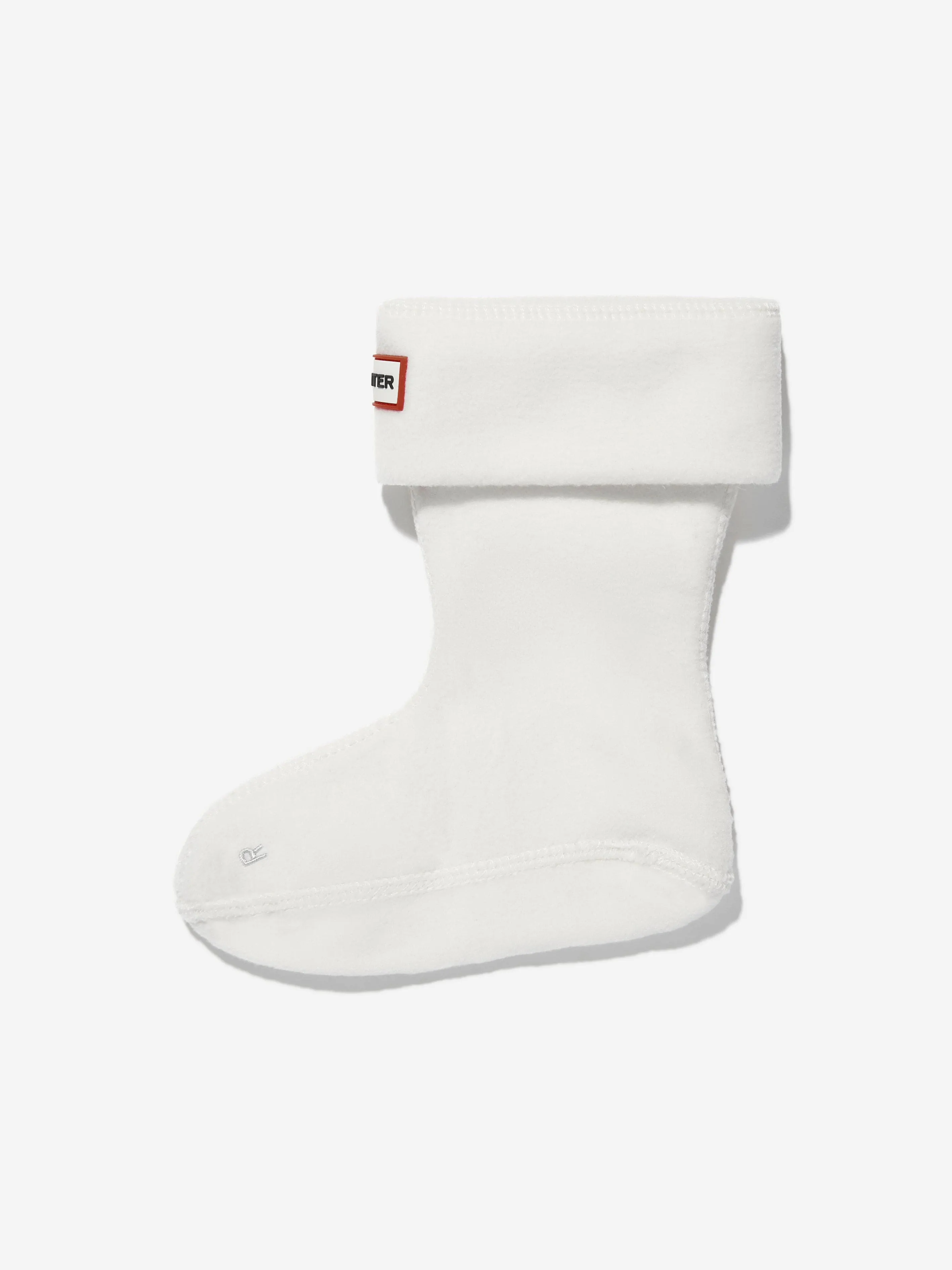 Hunter Kids Recycled Fleece Boot Socks in White