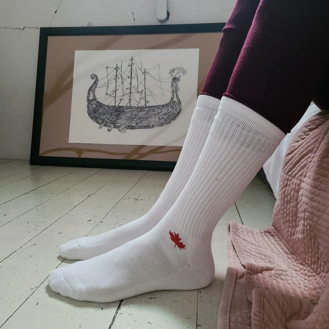 J.B. Field's Athletic "Canadian Maple Leaf" Bamboo Sport Socks