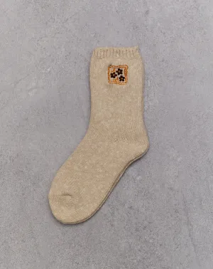 Kapital 56 Yarns Cookie Embroidery Socks, Ivory