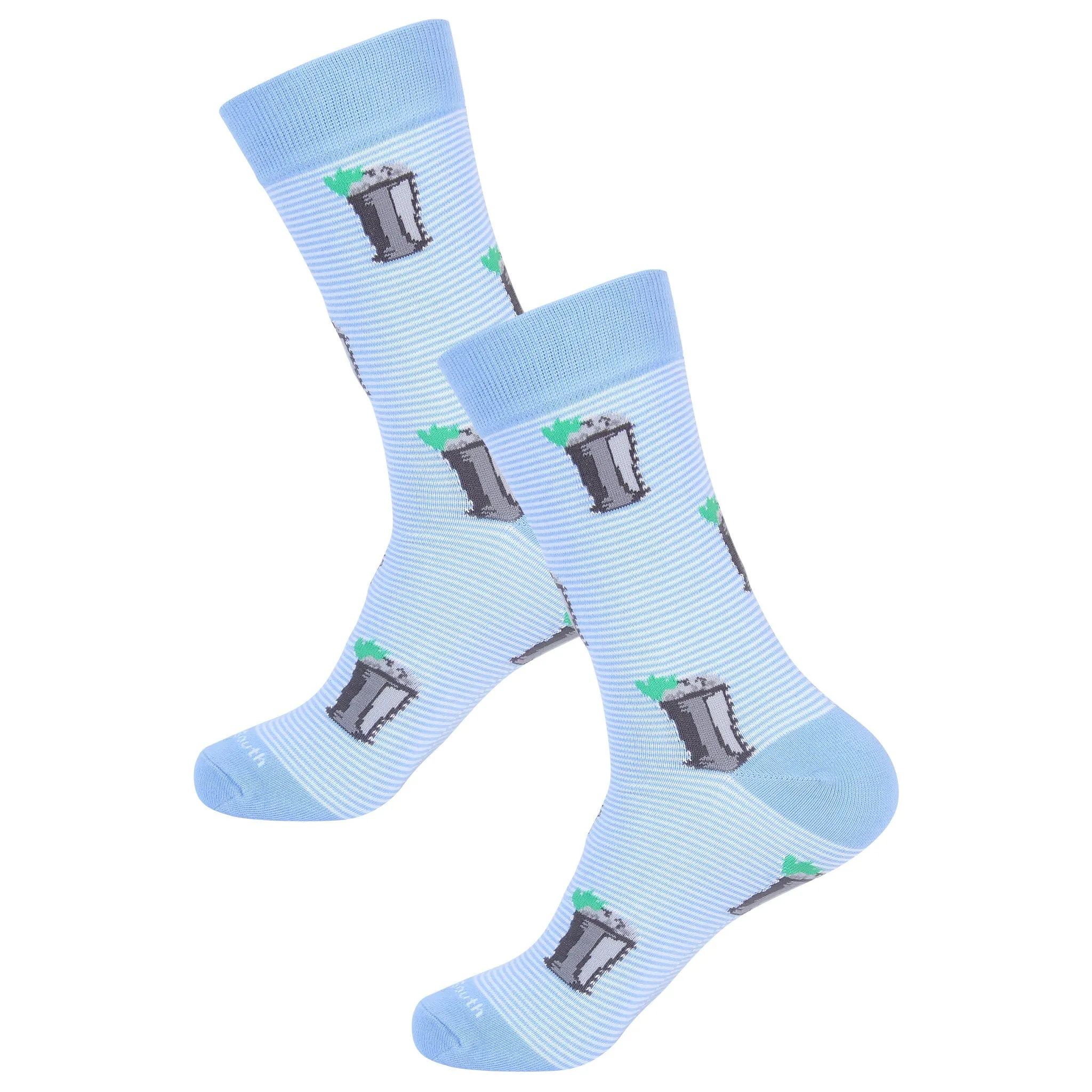 Light Blue Striped Mint Julep Sock