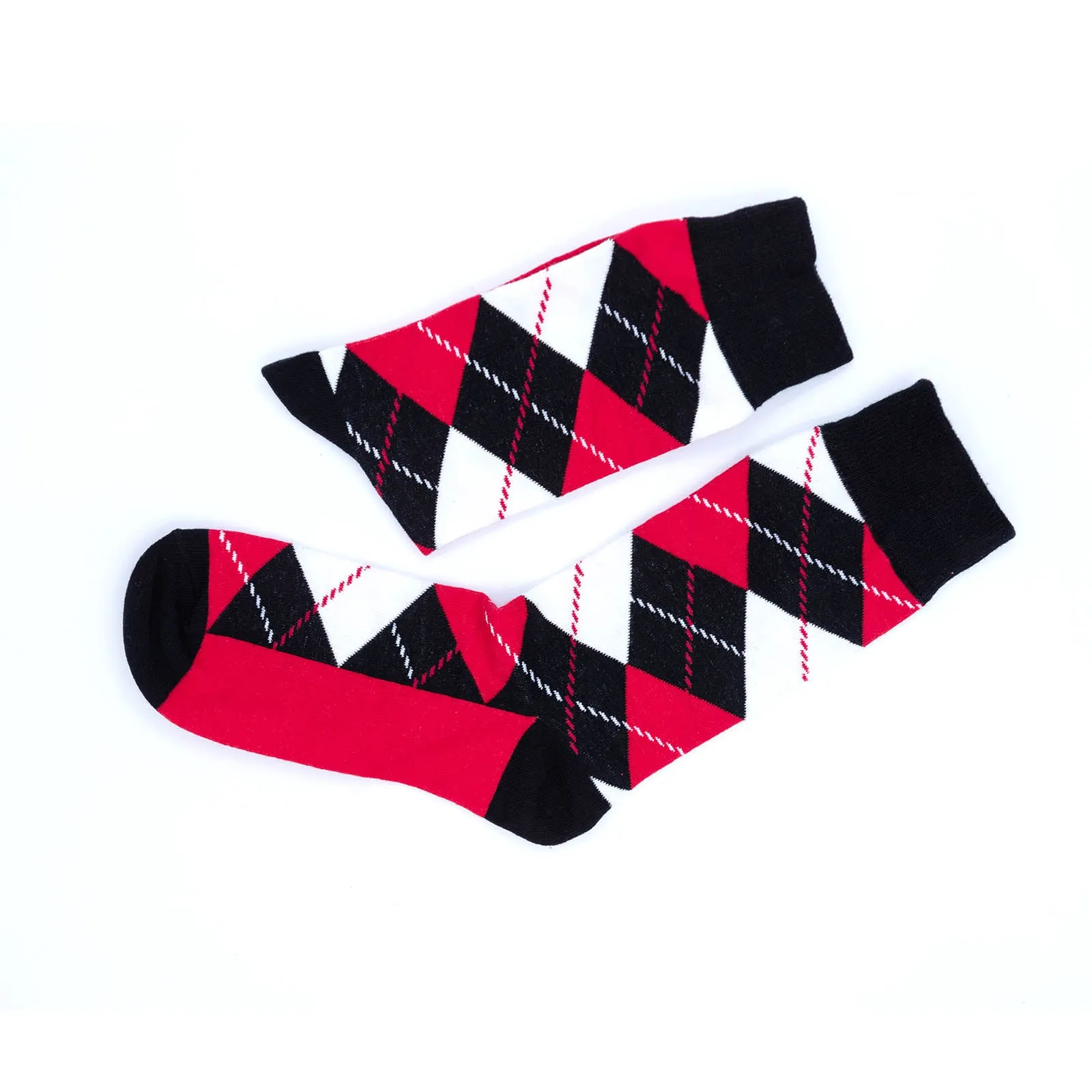 Mens 4 Pairs Argyle Dress Socks  Colorful Patterned Crew Socks for Formal and Casual Wear