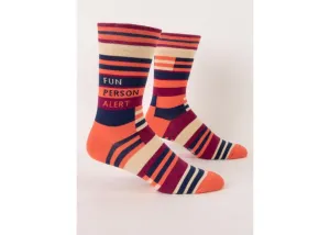 Men's Fun Person Alert Crew Socks