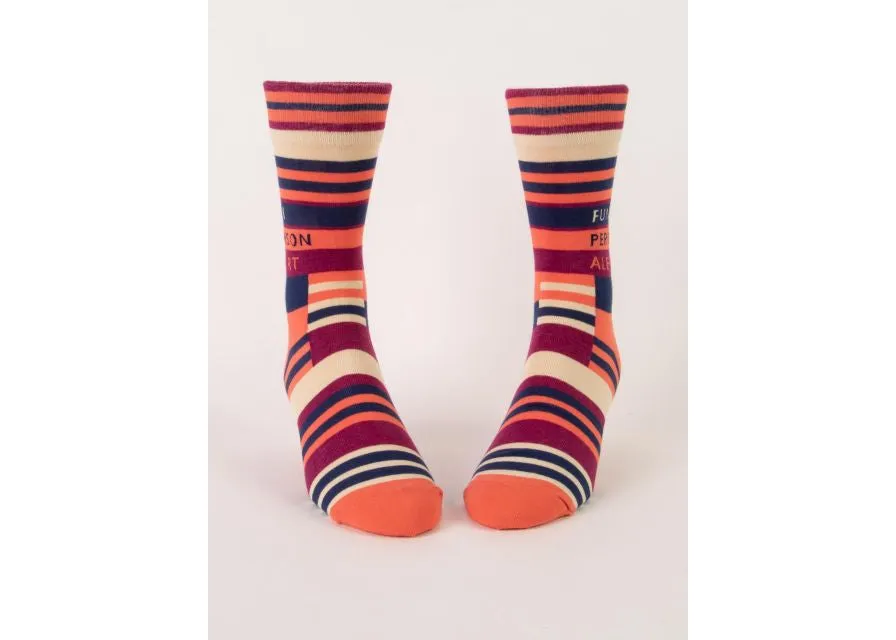 Men's Fun Person Alert Crew Socks
