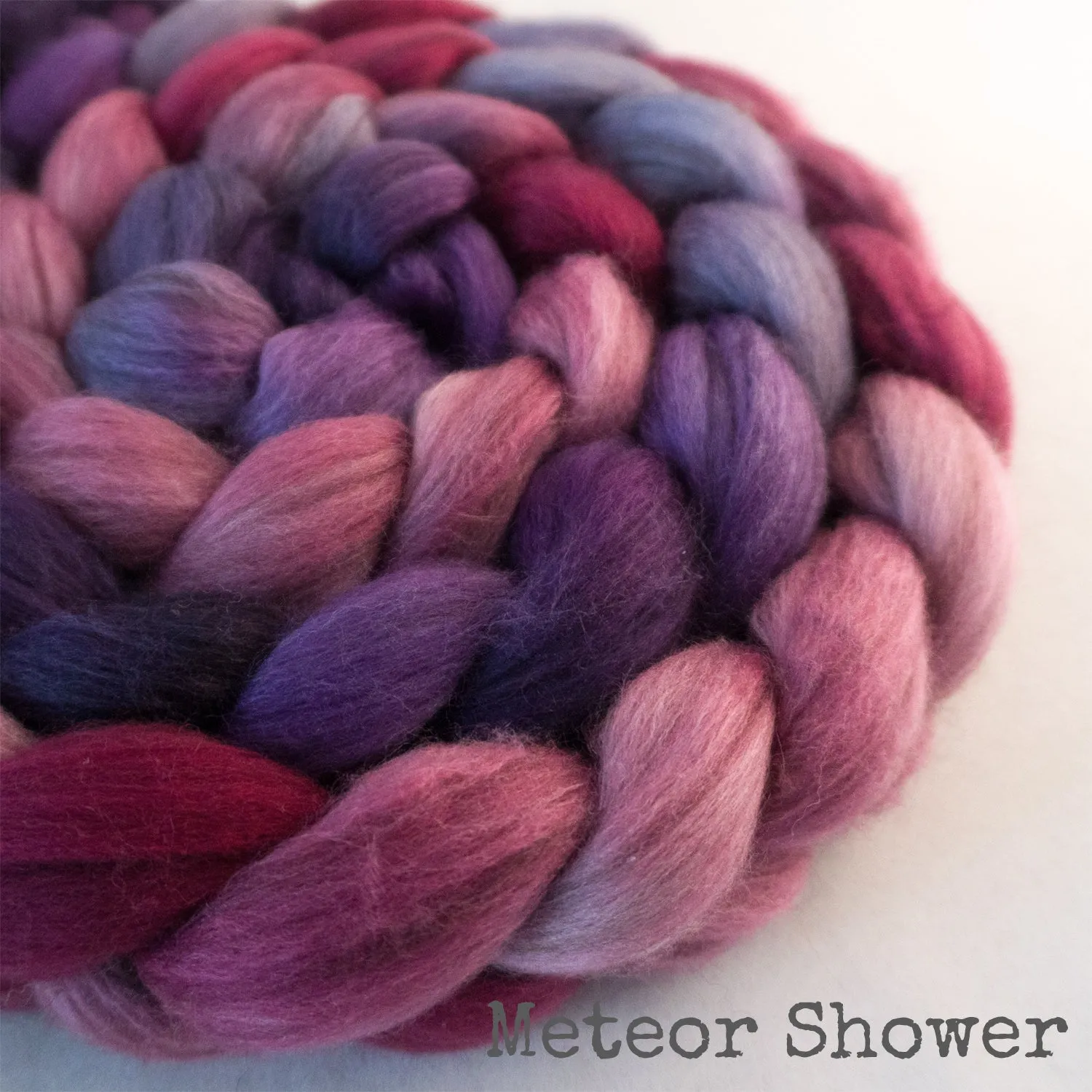 Merino Yak Silk Roving - Meteor Shower